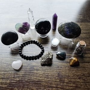 "Protection" 13 Pc Crystal Collection Intention Stones Set Positive Energy